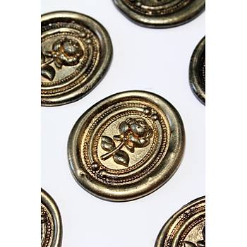  M�h�rc�m Black Gold Rosebuds 12 Adet 3D Haz�r Kendinden Yap��kanl� Sticker M�h�r RM2110