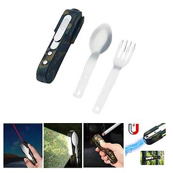 6 in1 Tunsten Outdoor akmak atal Ka??k Cob Fener Lazer Manyetik