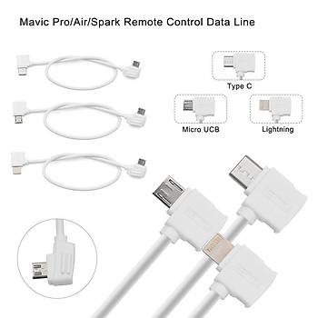 DJI Mavic 2 Zoom  IOS Lightning Veri Kablosu 30 cm Tablet ve Telefonlar İçin Beyaz Renk