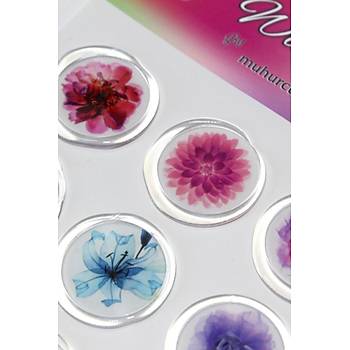 M�h�rc�m 12 Adet Haz�r Kendinden Yap��kanl� Parlak Sulu Boya Sticker M�h�r KYSM103