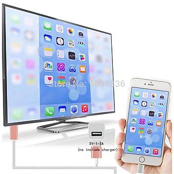 iPhone-iPad dan TV'ye Aktarım Kablosu 2 Metre MHL HDMI 1080P