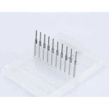 Tungsten Karbr PCB Kesme CNC Freze Ahap leme 1.2mm 10 Adet