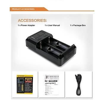 Nitecore i2 Digital LCD Akll Devre arj Cihaz li-ion IMR Nicd 