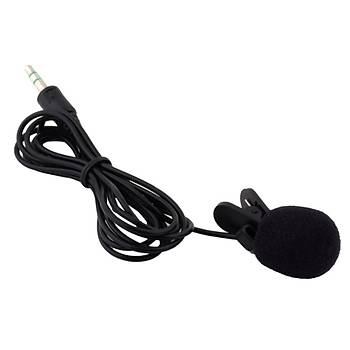 Klip-on Yaka Klips Mikrofonu 30Hz ~ 15000Hz Mini 3.5mm Jack 1.5 mt