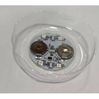 Parti Led Dekor Bardak Şişe Etiket Parlak 4 LED Flaş ve Düz Yanma 45mm