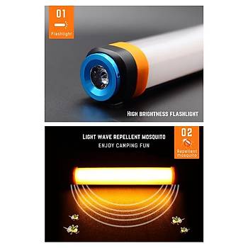 USB Şarj Edilebilir IP68 Su Geçirmez Led Kamp Işıldak Taşınabilir El Feneri T25 