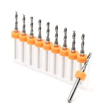 Mikro Karbür PCB Matkap Ucu Metal CNC Sondaj 10lu Set 2.45mm 