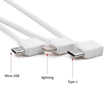 DJI Mavic Air IOS Lightning Veri Kablosu 30 cm Tablet ve Telefonlar Ýçin Beyaz Renk