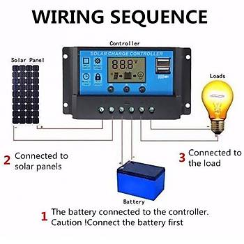 PWM 30A Solar �arj Reg�lat�r� 12V 24V LCD Ekran �ift USB