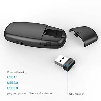 2.4GHz USB Şarjlı Mini Sunum Kumandası PowerPoint İşaretçi PPT 