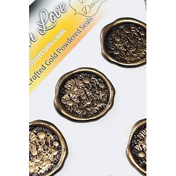 Mühürcüm Papatya Bahçesi 12 Adet 3D Hazır Kendinden Yapışkanlı Sticker Mühür RM2113
