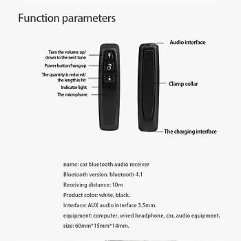 Bluetooth Alýcýsý Mobil Ses Adaptörü Araç TF Kart Okuyucu Kulaklýk
