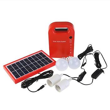 Tanabilir Gne Paneli G Jeneratr Ampul LED Solar Lamba 