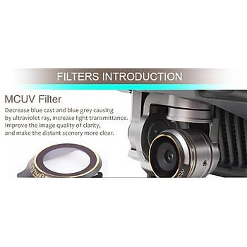 Dji Mavic Pro Kamera İçin Kızaklı Optik Lens 4 lü Filtre Set MCUV / CPL / ND4 / ND8