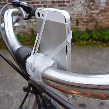 Motorsiklet Bisiklet Gidon Telefon Tutucu Elastik Silikon Kayış 