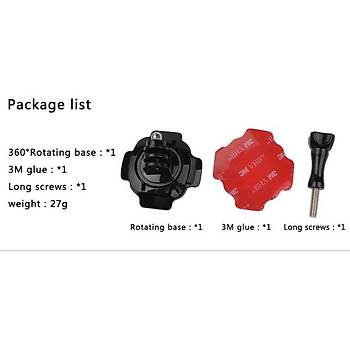 Aksiyon Kamera Kask İçin 360° Döner Kilit 3M Yapışkan Sticker Kavisli Kask Yüzeyine Uygun 