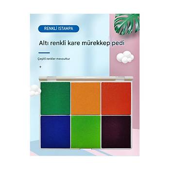 6 in 1 Arada Istampa Büyük Boy 165*127mm Çok Renkli Mürekkep Pedi    