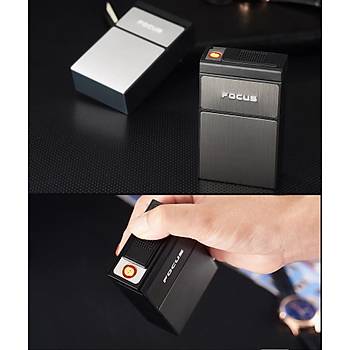 Alevsiz Elektronik Tesla akmakl Sigara Paketi Tama Kutusu USB arjl  