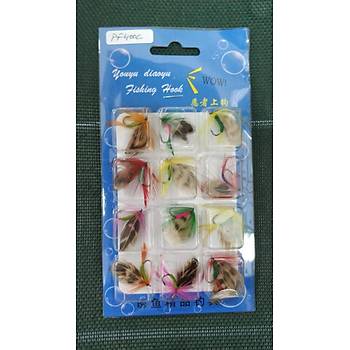 PROFISHER 12 Adet Sinek Bal�k��l��� Sazan T�y B�cek Yem Model C