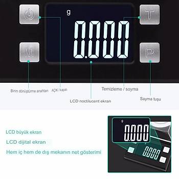 0.001g/50g Dijital Hassas Tart LCD Byk Ekran Otomatik Kapanma