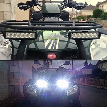 Araç Motorsiklet 18W 12V LED Iþýk Bar Spot Flood Lama Sürüþ Sis Farý