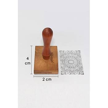 Mühürcüm Kişiye Özel Ahşap Mühür Damga 2x4 Dikdörtgen 