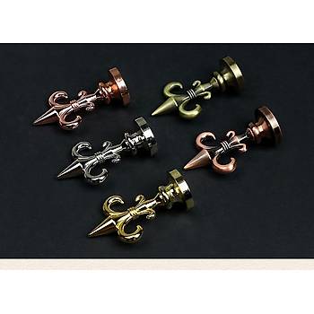 Mum M�h�r Damga Kolu D�k�m Metal M�h�r Sap� Rose Gold Zambak