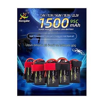 11,1V 1500mAh 3S 95C Lipo Pil RC Yarış Dron Helikopter Model Uçak
