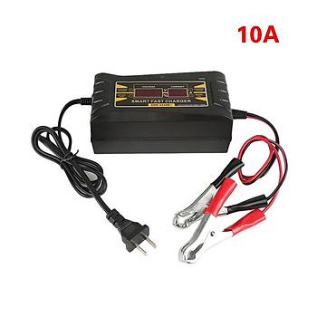 Ak arj Adaptr 12V 10A Smart LCD Ekran Motorsiklet-Araba-Ak Sistemleri