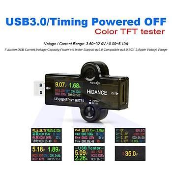 12 in 1 USB DC Dijital Voltmetre Ampermetre Akm Gerilim Dedektr Akm ler