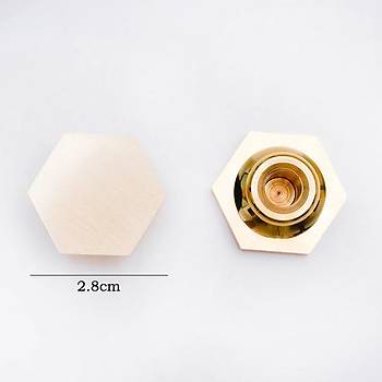 Bo� Mum M�h�r Pirin� Damga Ba�l��� Alt�gen  �eklinde 27x23,5mm