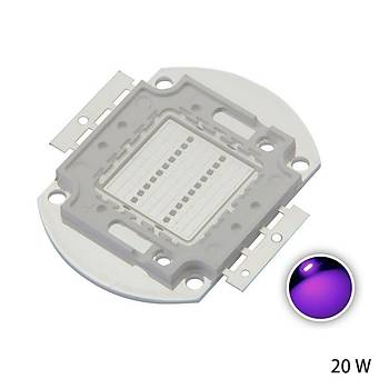 UV Mor LED Ultraviyole Lamba Cip 365nm 20W Yüksek Güç Iþýðý  