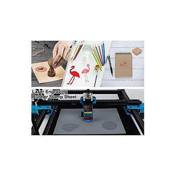 M�h�rc�m K�rm�z� Renk Lateks Kau�uk Kokusuz Kuru Ka�e M�h�r M�rekkep Pedi A4 Ebat 2,3mm 