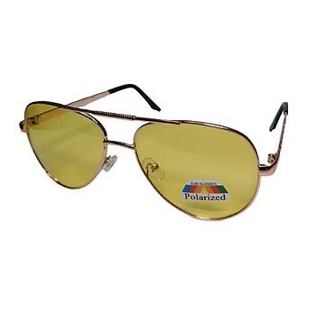 Polarize Araç Gece Sürüş Sarı Güneş Gözlüğü Unisex Pilot Havacılık 