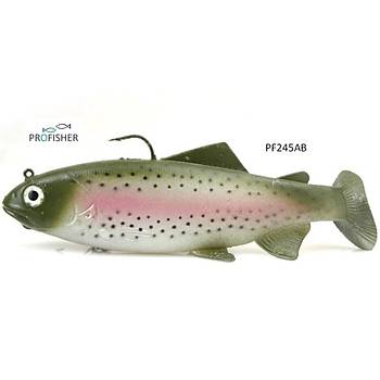 PROFISHER T Kuyruk Silikon Sahte Ala Balk Yem 19 cm 137 gr 