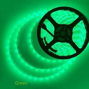 Esnek erit LED Strip Yeil Renk 12V 5M 300 Led SMD 3528 2835 Diyot 