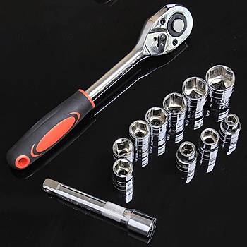 Crcr Lokma Tork Anahtar Set 1/2 10-22mm 12li Soket Set CRV