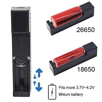 18650 14500 26650 Li-Ion USB Þarj Cihazý Tek Pil Kapasiteli 3.7-4.2 V Þarj Koruma