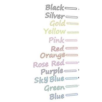 Çift Hat Out Line Pen 12 Renk Kontür Vurgulayıcı Dekoratif 2mm Uç