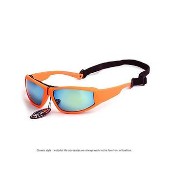 Motosiklet UV400 Gne Gzl Balklk Spor Sr Bisiklet Turuncu ereve Mavi Mercury Lens