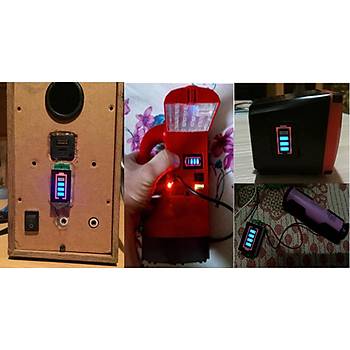4 Cell Lityum Pil Kapasite Gsterge Modl Mavi Ekran 14.8V Li-ion