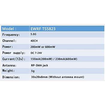Fpv Dron Yarış Seti Cmos 1000 Tvl Kamera ve 5.8G 600mw Verici TS5823 