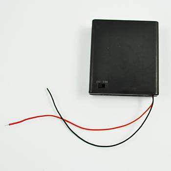 6V Pil Kutusu On-Off Anahtarl 4x1.5V AA Pil Tutucu