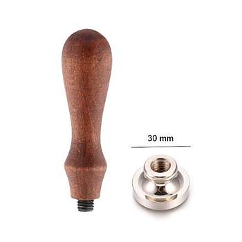 Boş Mum Mühür Gümüş Damga Kafası Yuvarlak 30mm Bronz