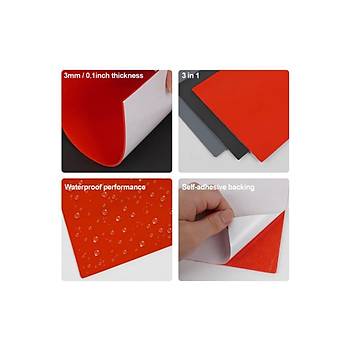 M�h�rc�m Gri Renk Lateks Kau�uk Kokusuz Kuru Ka�e M�h�r M�rekkep Pedi A4 Ebat 2,3mm 