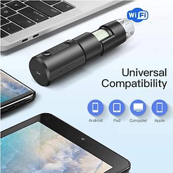 1000X Wifi Kablosuz Dijital USB Mikroskop 8 Ayarlı Ledli Standlı 