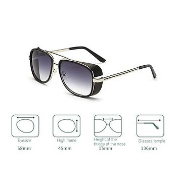 Tony Stark Iron Man Matsuda UV 400 Gne Gzl G13 Siyah Lens