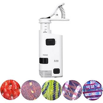 40-60X B�y�te� Zoom Ayarl� Led I��kl� Evrensel Telefon Klipli 