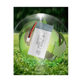 Lipo Pil 3.7V 400mAh 25C Dron ve RC Model Bataryas HX2.54 Soket