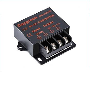 Araç Step Down Redüktör Dönüştürücü Regülatör 12/24VDC to 5V 15A 75W